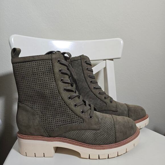 Mia haven combat boot olive - Picture 1 of 5